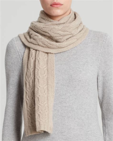 cashmere cable knit scarf.